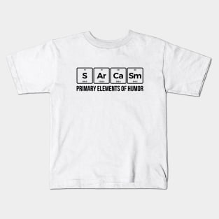 Sarcasm Elements of Humor Periodic Table Graphic T-Shirt Kids T-Shirt